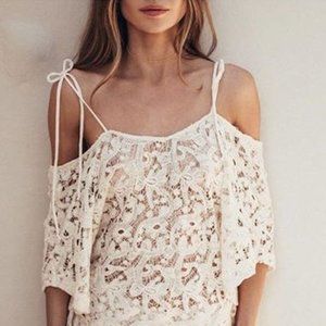 NWT Eberjey X Revolve Off Shoulder Lace Top